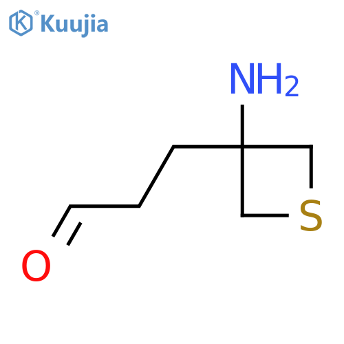 3-(3-aminothietan-3-yl)propanal structure