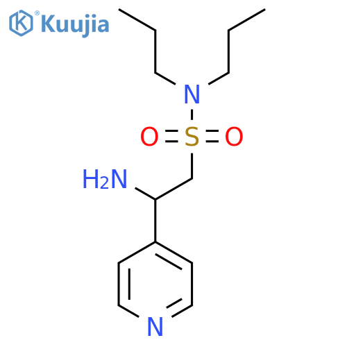 2-amino-N,N-dipropyl-2-(pyridin-4-yl)ethane-1-sulfonamide structure