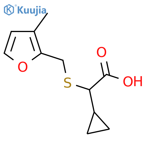 2-cyclopropyl-2-{(3-methylfuran-2-yl)methylsulfanyl}acetic acid structure