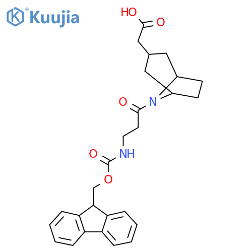 2-{8-3-({(9H-fluoren-9-yl)methoxycarbonyl}amino)propanoyl-8-azabicyclo3.2.1octan-3-yl}acetic acid structure