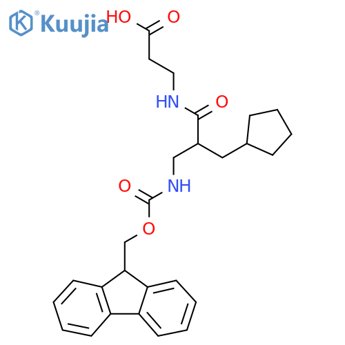 3-2-(cyclopentylmethyl)-3-({(9H-fluoren-9-yl)methoxycarbonyl}amino)propanamidopropanoic acid structure