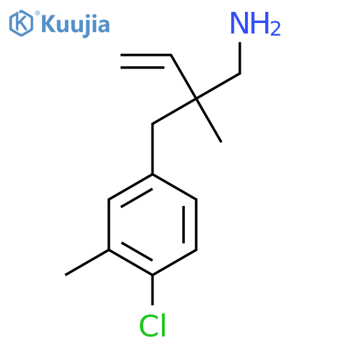 4-2-(aminomethyl)-2-methylbut-3-en-1-yl-1-chloro-2-methylbenzene structure