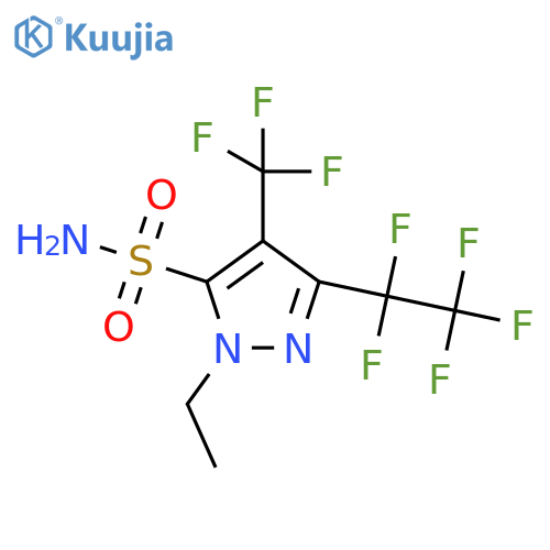 1-ethyl-3-(1,1,2,2,2-pentafluoroethyl)-4-(trifluoromethyl)-1H-pyrazole-5-sulfonamide structure