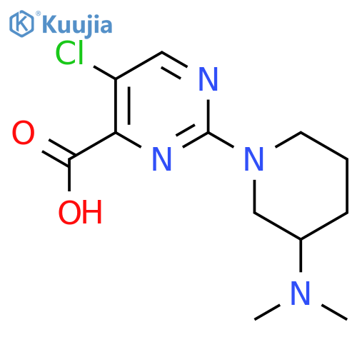 5-chloro-2-3-(dimethylamino)piperidin-1-ylpyrimidine-4-carboxylic acid structure