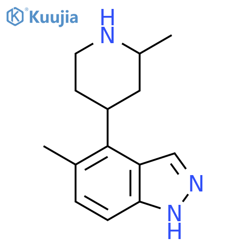 5-methyl-4-(2-methylpiperidin-4-yl)-1H-indazole structure