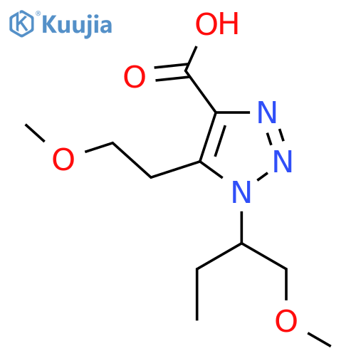 1-(1-methoxybutan-2-yl)-5-(2-methoxyethyl)-1H-1,2,3-triazole-4-carboxylic acid structure