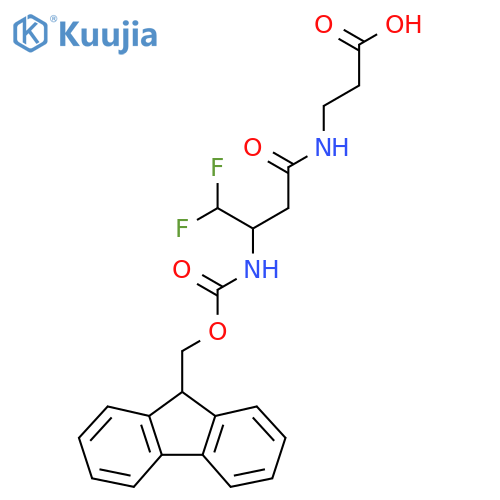 3-3-({(9H-fluoren-9-yl)methoxycarbonyl}amino)-4,4-difluorobutanamidopropanoic acid structure