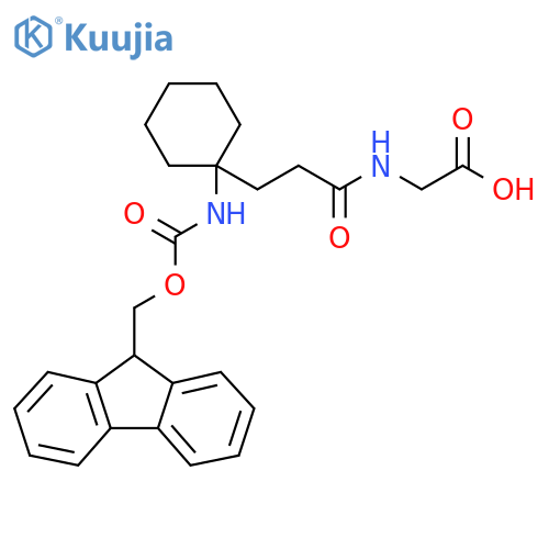2-{3-1-({(9H-fluoren-9-yl)methoxycarbonyl}amino)cyclohexylpropanamido}acetic acid structure