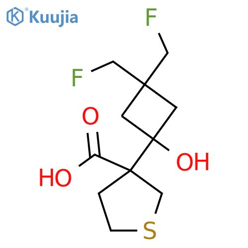 3-3,3-bis(fluoromethyl)-1-hydroxycyclobutylthiolane-3-carboxylic acid structure