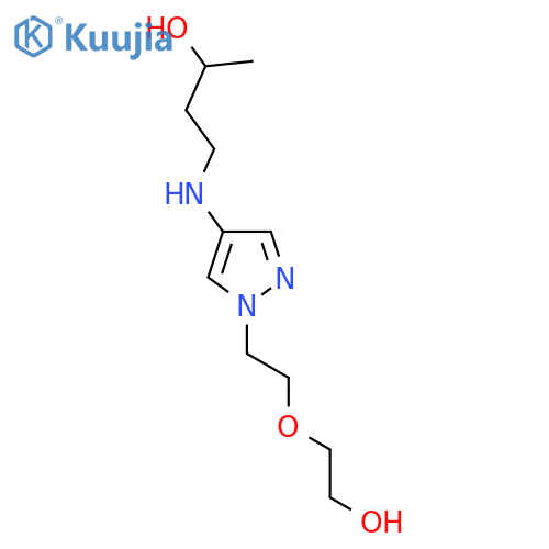 4-({1-2-(2-hydroxyethoxy)ethyl-1H-pyrazol-4-yl}amino)butan-2-ol structure