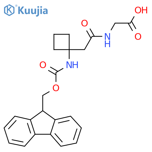 2-{2-1-({(9H-fluoren-9-yl)methoxycarbonyl}amino)cyclobutylacetamido}acetic acid structure