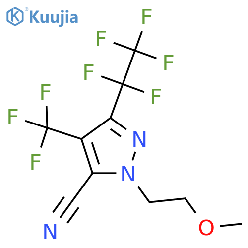 1-(2-methoxyethyl)-3-(1,1,2,2,2-pentafluoroethyl)-4-(trifluoromethyl)-1H-pyrazole-5-carbonitrile structure