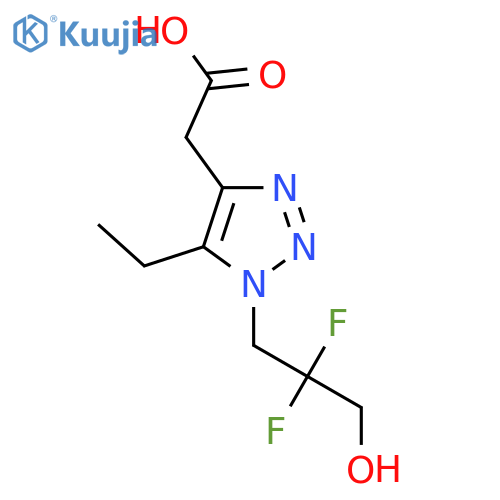 2-1-(2,2-difluoro-3-hydroxypropyl)-5-ethyl-1H-1,2,3-triazol-4-ylacetic acid structure