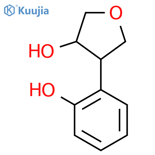 4-(2-hydroxyphenyl)oxolan-3-ol structure