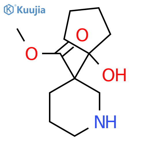 methyl 3-(1-hydroxycyclopentyl)piperidine-3-carboxylate structure