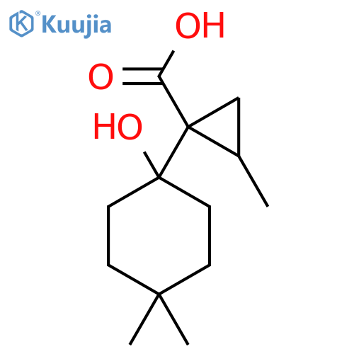 1-(1-hydroxy-4,4-dimethylcyclohexyl)-2-methylcyclopropane-1-carboxylic acid structure