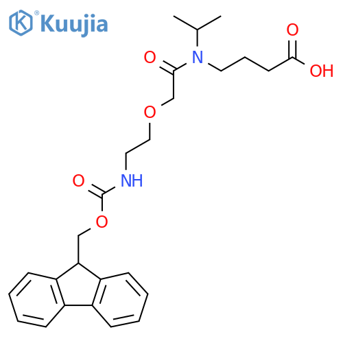 4-{2-2-({(9H-fluoren-9-yl)methoxycarbonyl}amino)ethoxy-N-(propan-2-yl)acetamido}butanoic acid structure