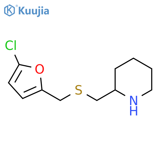 2-({(5-chlorofuran-2-yl)methylsulfanyl}methyl)piperidine structure