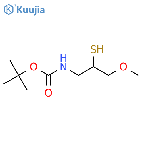 tert-butyl N-(3-methoxy-2-sulfanylpropyl)carbamate structure