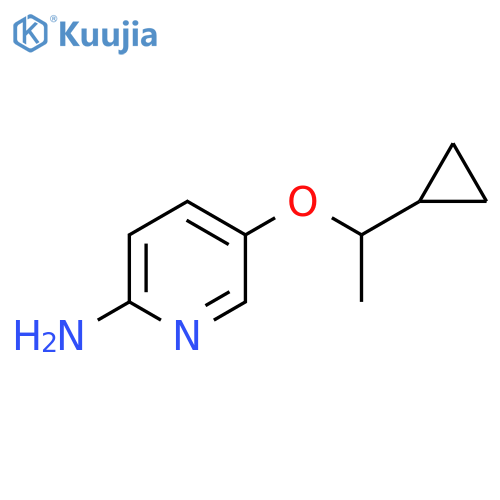 5-(1-cyclopropylethoxy)pyridin-2-amine structure
