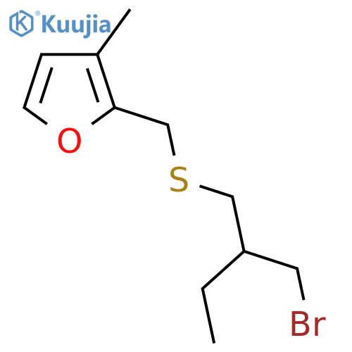 2-({2-(bromomethyl)butylsulfanyl}methyl)-3-methylfuran structure