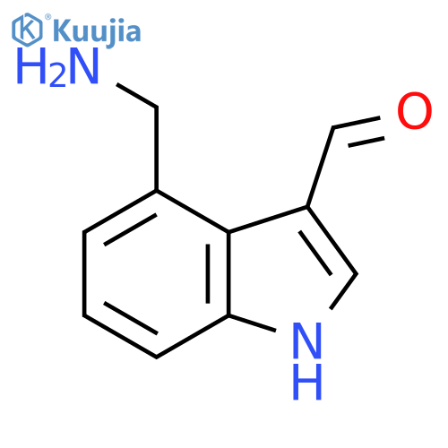 4-(aminomethyl)-1H-indole-3-carbaldehyde structure