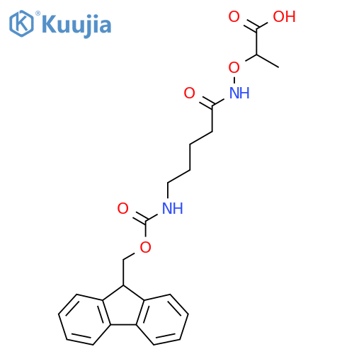 2-{5-({(9H-fluoren-9-yl)methoxycarbonyl}amino)pentanamidooxy}propanoic acid structure