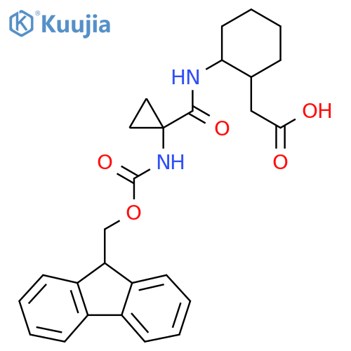 2-{2-1-({(9H-fluoren-9-yl)methoxycarbonyl}amino)cyclopropaneamidocyclohexyl}acetic acid structure