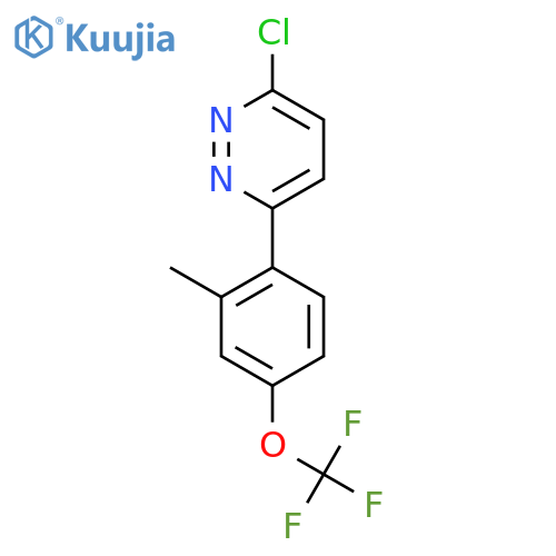 3-chloro-6-2-methyl-4-(trifluoromethoxy)phenylpyridazine structure