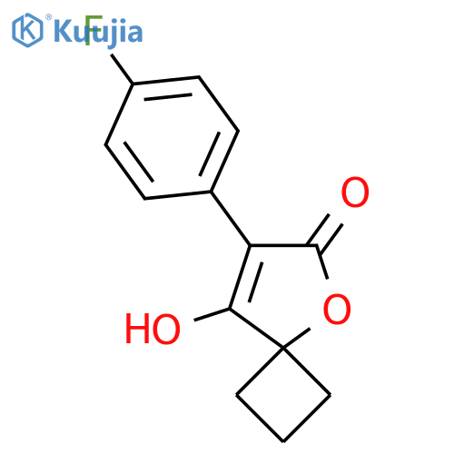 7-(4-fluorophenyl)-8-hydroxy-5-oxaspiro3.4oct-7-en-6-one structure
