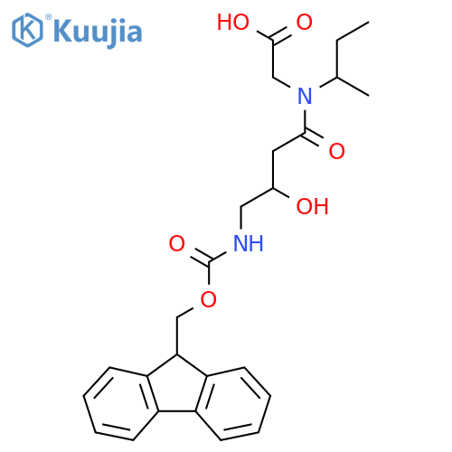 2-N-(butan-2-yl)-4-({(9H-fluoren-9-yl)methoxycarbonyl}amino)-3-hydroxybutanamidoacetic acid structure