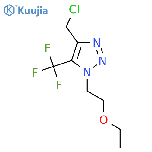 4-(chloromethyl)-1-(2-ethoxyethyl)-5-(trifluoromethyl)-1H-1,2,3-triazole structure