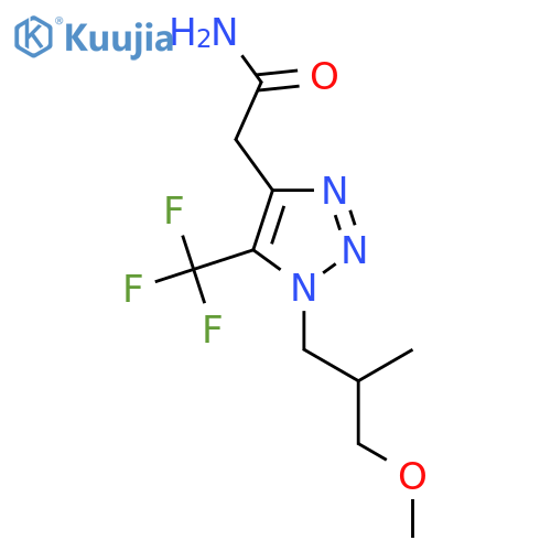 2-1-(3-methoxy-2-methylpropyl)-5-(trifluoromethyl)-1H-1,2,3-triazol-4-ylacetamide structure