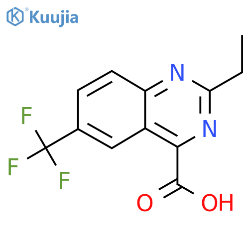 2-ethyl-6-(trifluoromethyl)quinazoline-4-carboxylic acid structure