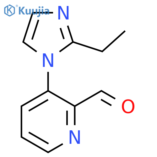 3-(2-ethyl-1H-imidazol-1-yl)pyridine-2-carbaldehyde structure