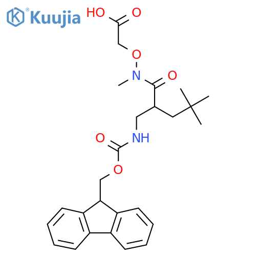 2-({2-({(9H-fluoren-9-yl)methoxycarbonyl}amino)methyl-N,4,4-trimethylpentanamido}oxy)acetic acid structure