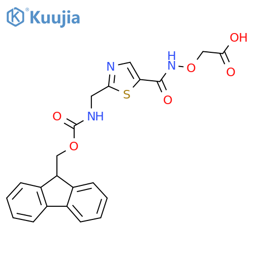 2-({2-({(9H-fluoren-9-yl)methoxycarbonyl}amino)methyl-1,3-thiazol-5-yl}formamido)oxyacetic acid structure