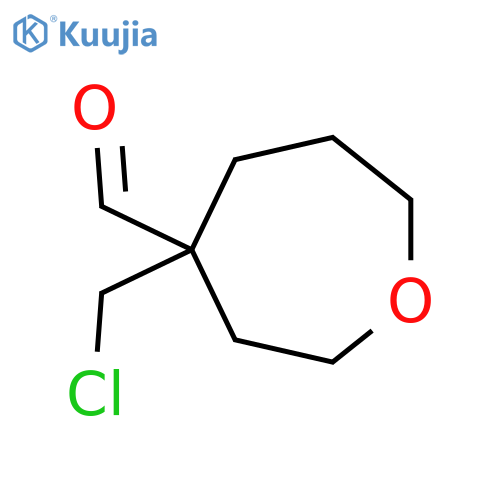 4-(chloromethyl)oxepane-4-carbaldehyde structure