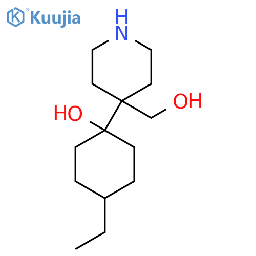 4-ethyl-1-4-(hydroxymethyl)piperidin-4-ylcyclohexan-1-ol structure
