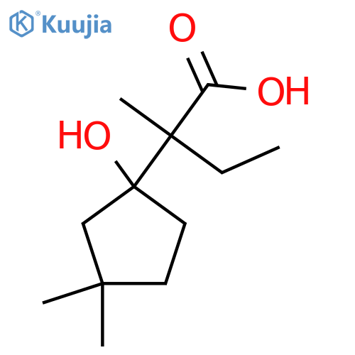 2-(1-hydroxy-3,3-dimethylcyclopentyl)-2-methylbutanoic acid structure