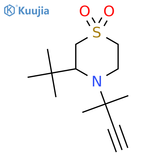 3-tert-butyl-4-(2-methylbut-3-yn-2-yl)-1lambda6-thiomorpholine-1,1-dione structure