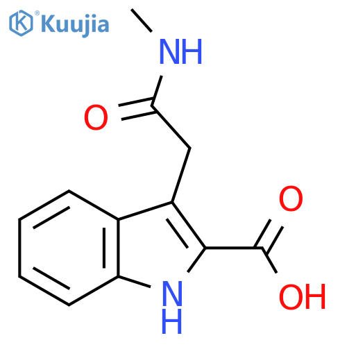 3-(methylcarbamoyl)methyl-1H-indole-2-carboxylic acid structure