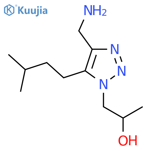 1-4-(aminomethyl)-5-(3-methylbutyl)-1H-1,2,3-triazol-1-ylpropan-2-ol structure