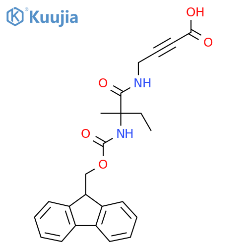 4-2-({(9H-fluoren-9-yl)methoxycarbonyl}amino)-2-methylbutanamidobut-2-ynoic acid structure