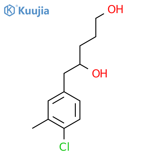 5-(4-chloro-3-methylphenyl)pentane-1,4-diol structure