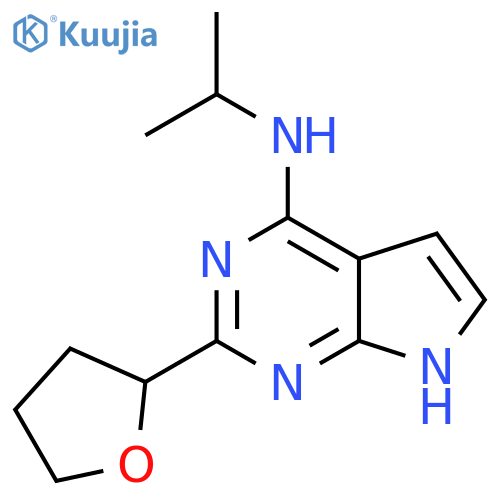 2-(oxolan-2-yl)-N-(propan-2-yl)-7H-pyrrolo2,3-dpyrimidin-4-amine structure