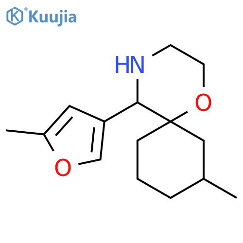 8-methyl-5-(5-methylfuran-3-yl)-1-oxa-4-azaspiro5.5undecane structure