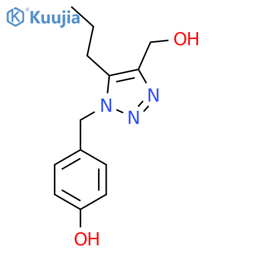4-{4-(hydroxymethyl)-5-propyl-1H-1,2,3-triazol-1-ylmethyl}phenol structure