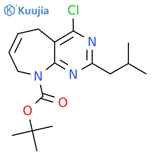 tert-butyl 4-chloro-2-(2-methylpropyl)-5H,8H,9H-pyrimido4,5-bazepine-9-carboxylate structure