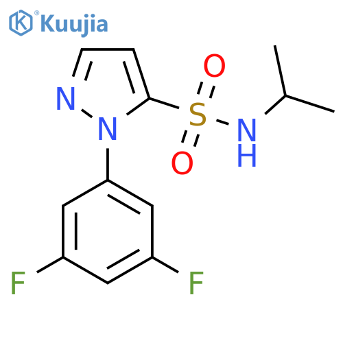 1-(3,5-difluorophenyl)-N-(propan-2-yl)-1H-pyrazole-5-sulfonamide structure